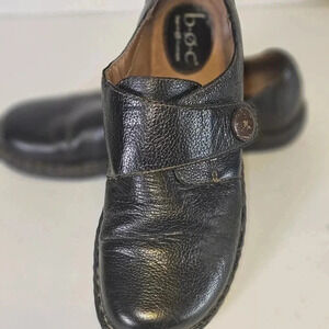 BOC Born Colleta Dark Brown Leather Women Loafers SZ 8